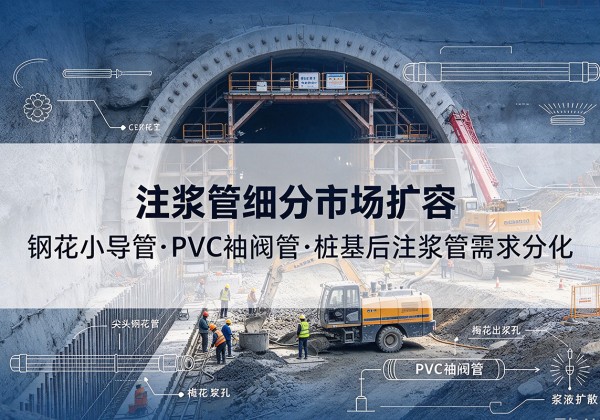 城厢注浆管细分市场扩容，隧道钢花小导管、PVC 袖阀管、桩基后注浆管需求分化